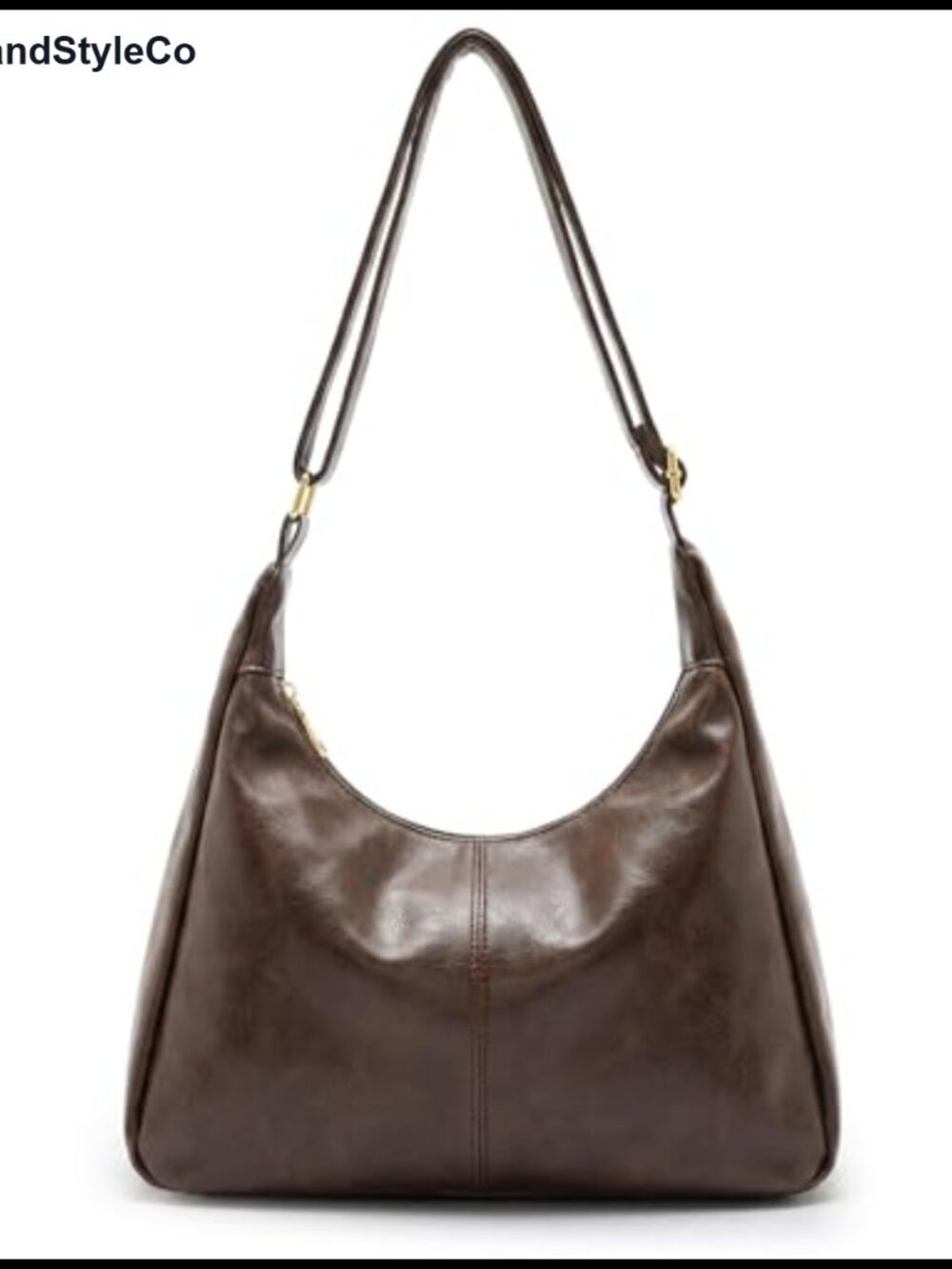Vintage PU Leather Hobo Shoulder Bag Adjustable Goth Chain Purse